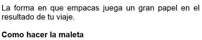 Como empacar una maleta