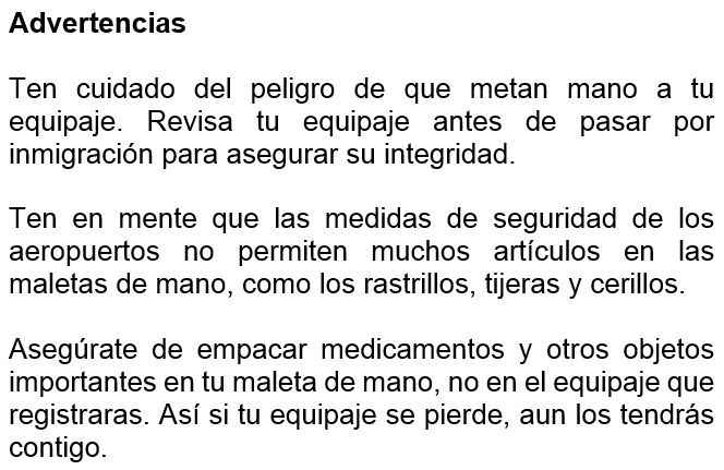 Como empacar para un viaje en avión