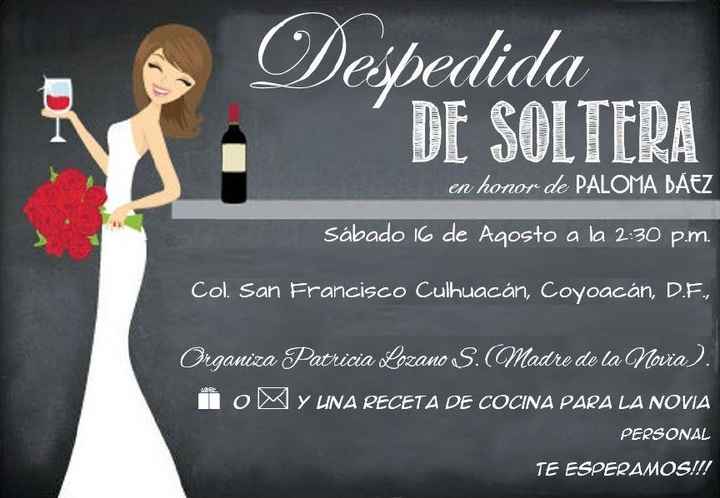 Invitaciones Despedida de Soltera