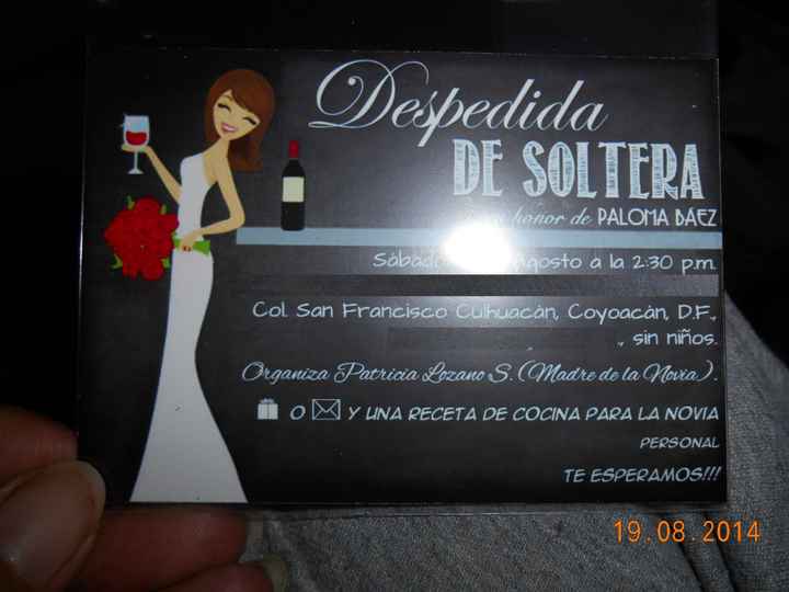 Invitaciones Despedida de Soltera
