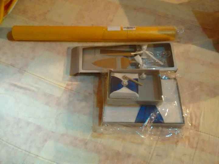 Avances...árbol de huellas, libro de firmas y palitas para el pastel - 3