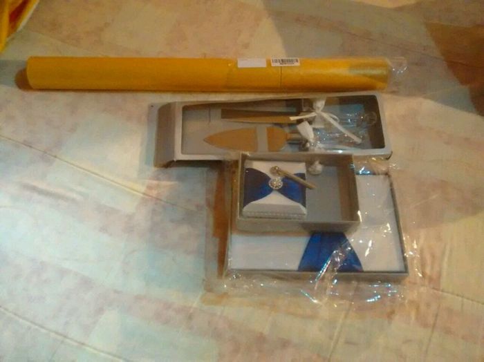 Avances...árbol de huellas, libro de firmas y palitas para el pastel - 3