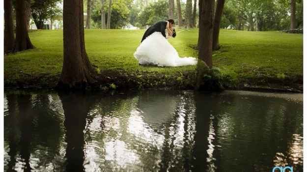Y esta hermosa foto previa a la ceremonia