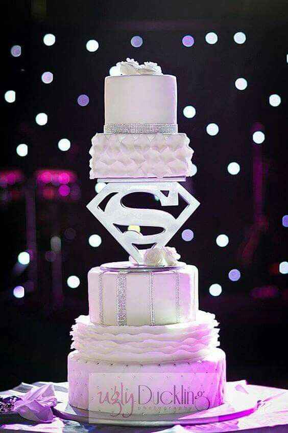 Pastel: Mujer Maravilla y Superman 🌟 - 3