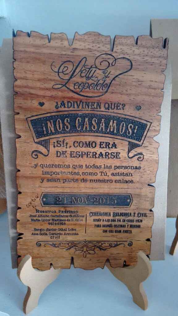 Invitaciones madera - 1