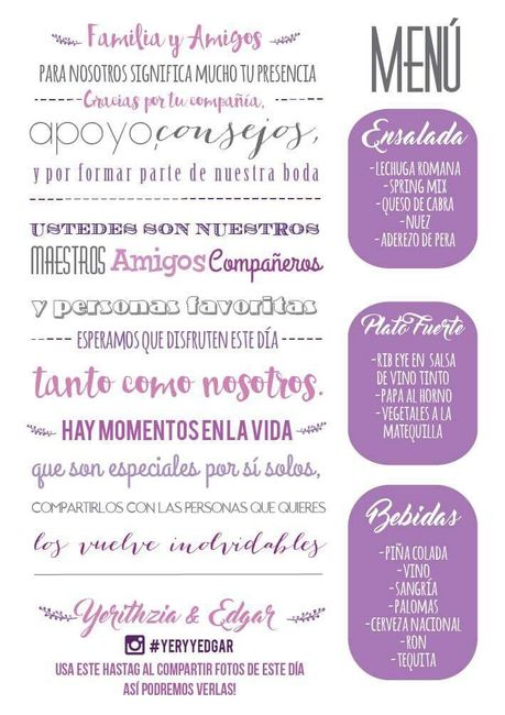 Tarjetas de agradecimiento menu y datos curiosos - 1