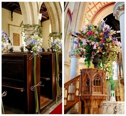 Color de arreglo floral en la iglesia - 1