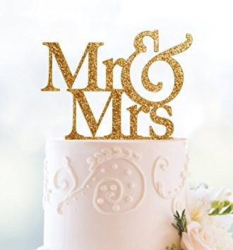 Mr. & Mrs. cake topper
