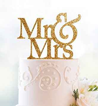 Mr. & Mrs. cake topper