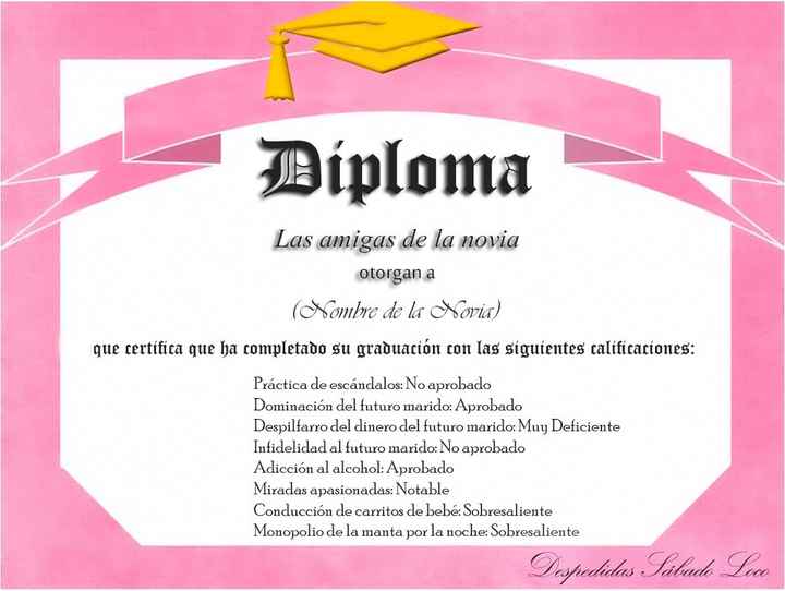 Diploma de novia 