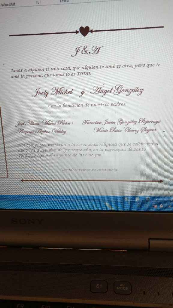 Ya empezé mis invitaciones - 2