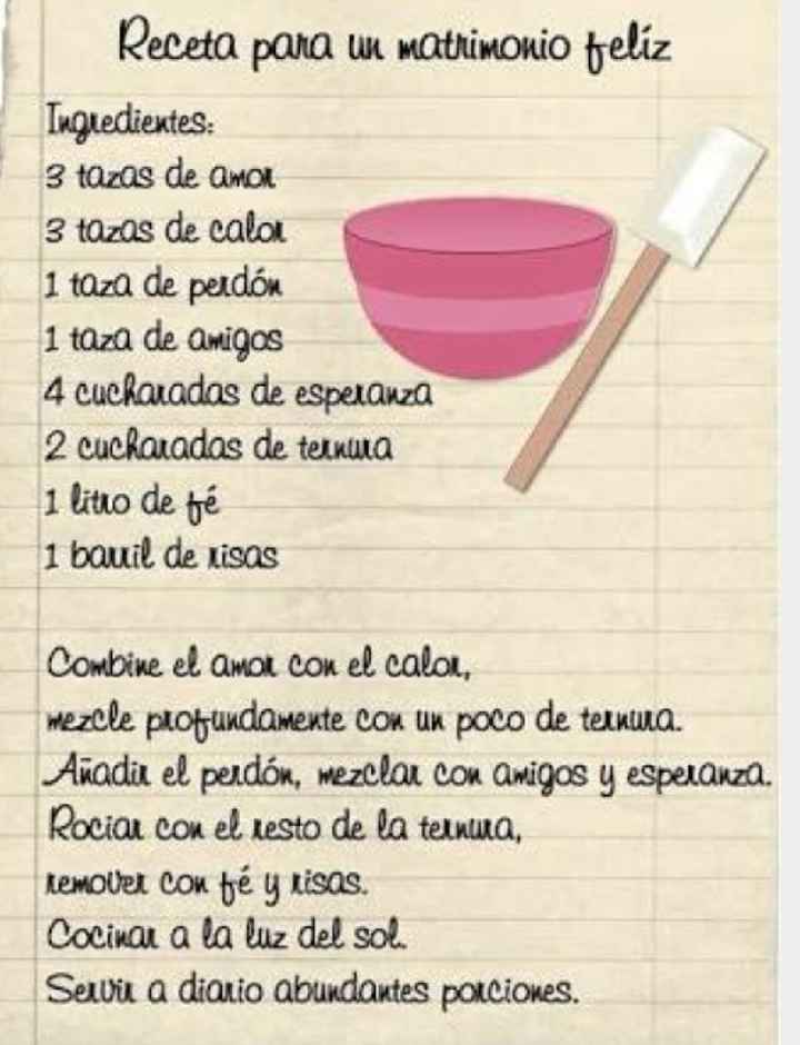 Recetas para matrimonio - 2