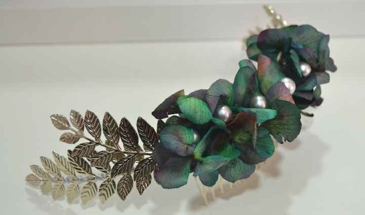  Tocados y peinetas en verde 💚 - 3