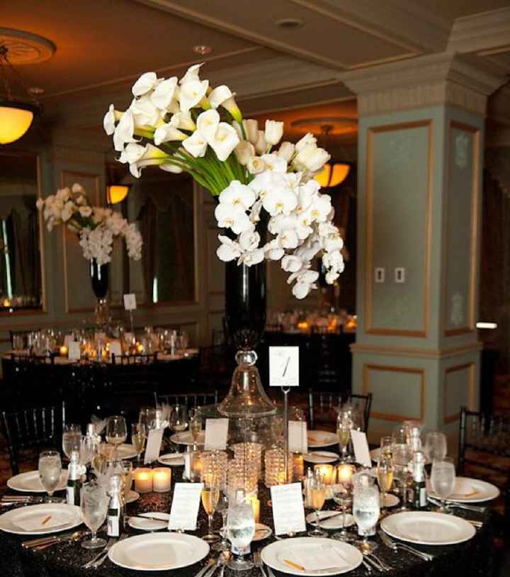  Centros de mesa en color negro ◼️ - 8