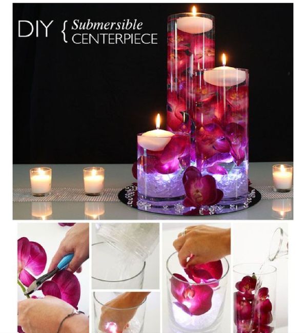 Centros de mesa sumergibles con velas - 9