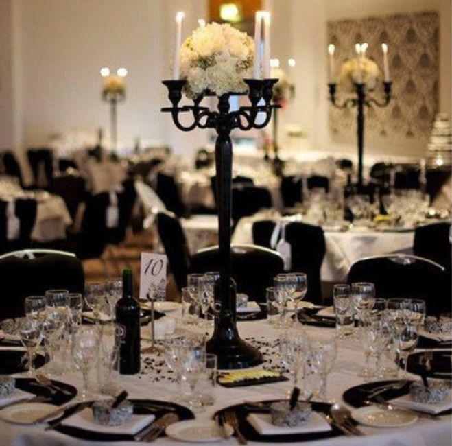  Centros de mesa en color negro ◼️ - 2