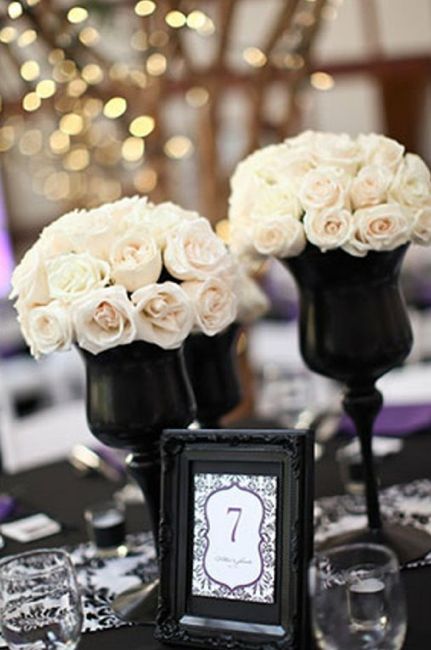  Centros de mesa en color negro ◼️ - 3