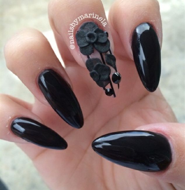  Uñas en color negro 💅◼️ - 11