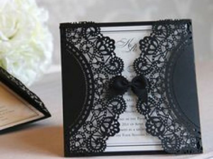  Invitaciones en color negro ◼️ - 12