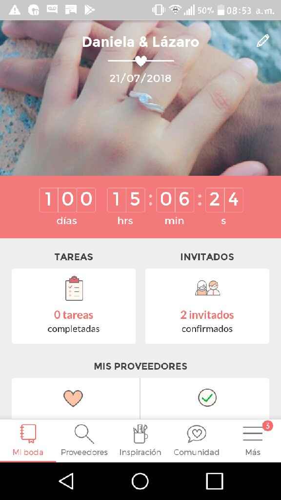 a 100 días de nuestra boda - 1
