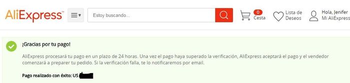 Mi pago siendo validado