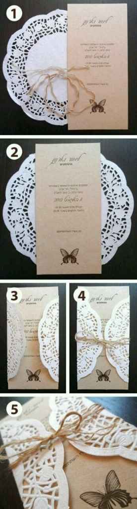 Invitaciones con papel con naturaleza y flores secas estilo muy antiguo - 2