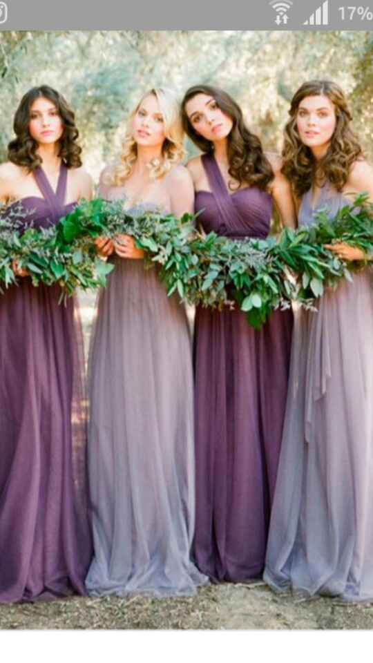 Color de vestido para damas de honor. - 1
