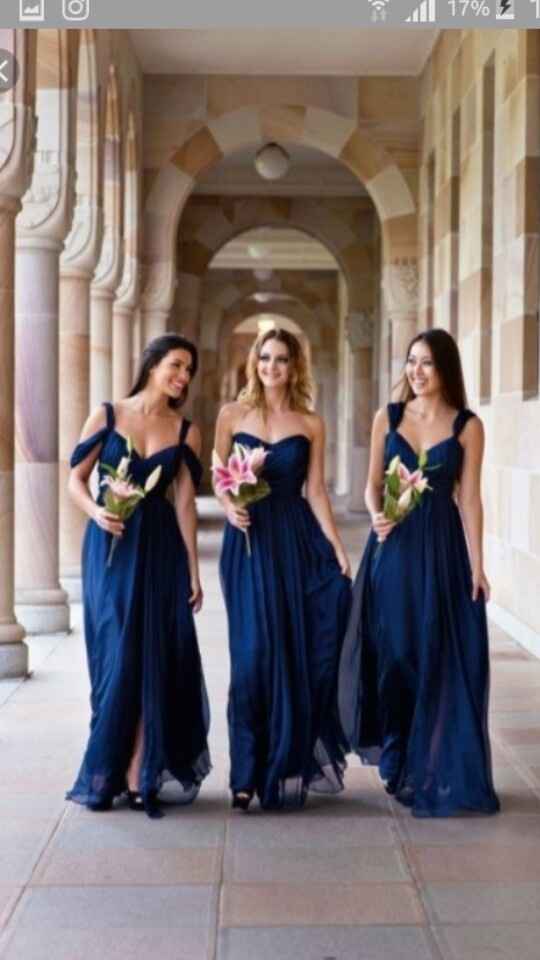 Color de vestido para damas de honor. - 2