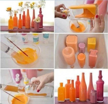 botellas pintadas diy