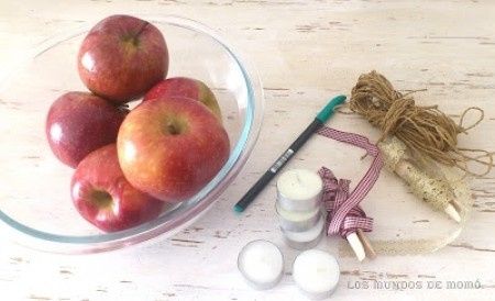 Velas con manzanas