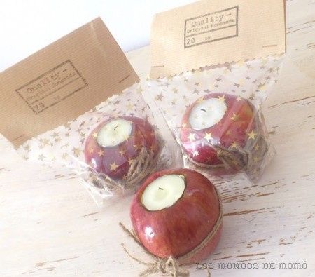 Velas con manzanas