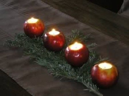 Velas con manzanas