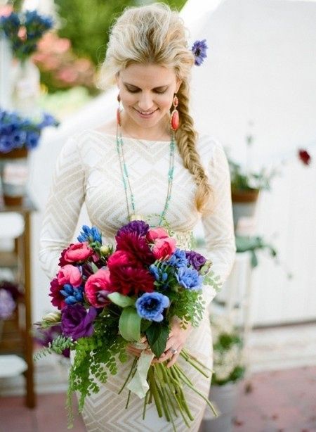 Las trenzas, el peinado para novias más trendy de este año.