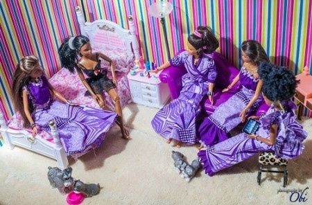 boda de Barbie y Ken nigerianos