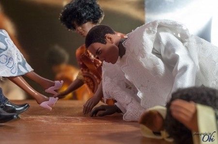 boda de Barbie y Ken nigerianos