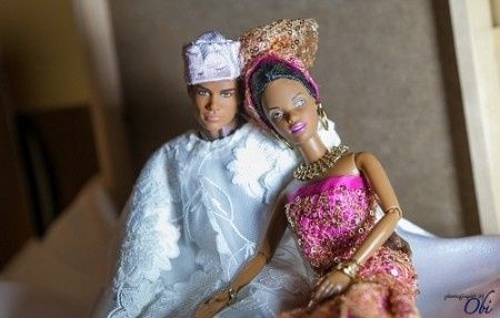 boda de Barbie y Ken nigerianos
