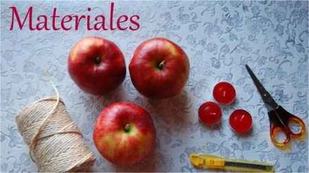 Velas con manzanas