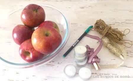 Velas con manzanas