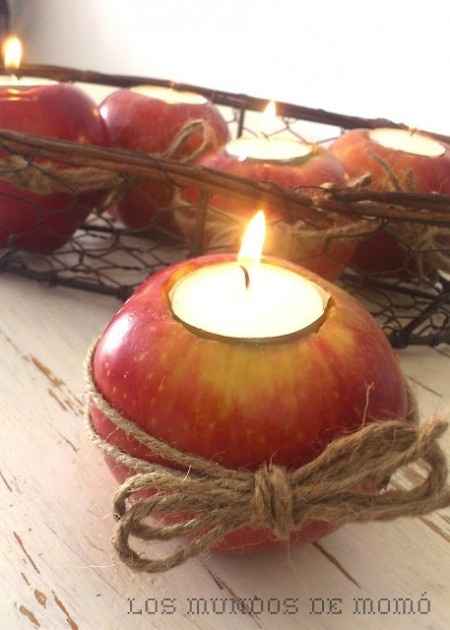 Velas con manzanas