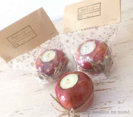 Velas con manzanas