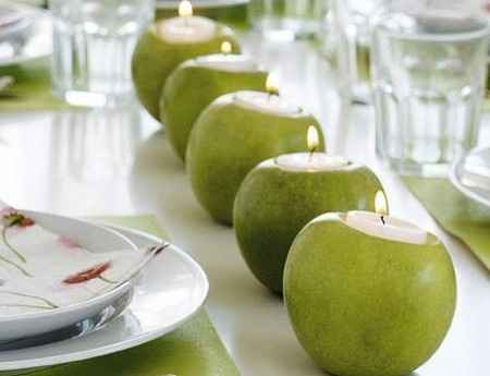 Velas con manzanas