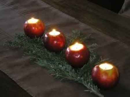 Velas con manzanas