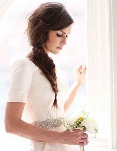 Las trenzas, el peinado para novias más trendy de este año.