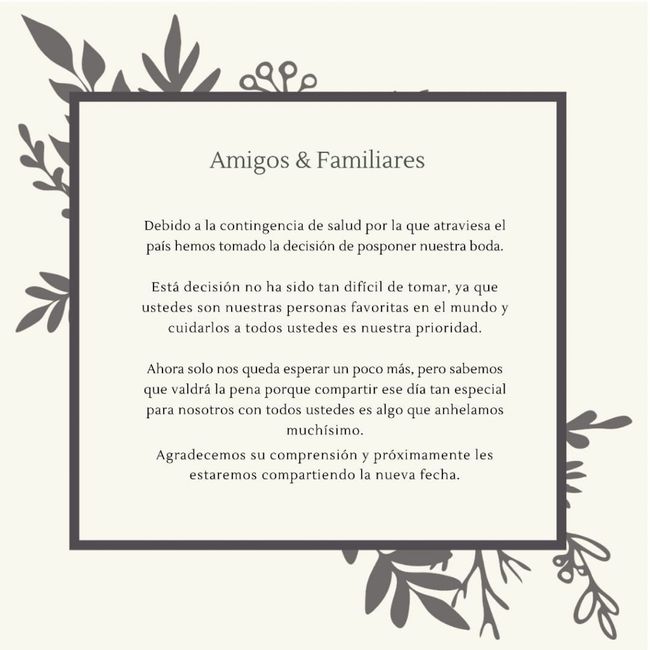 como avisar a mis invitados el cambio de Fecha?! 2