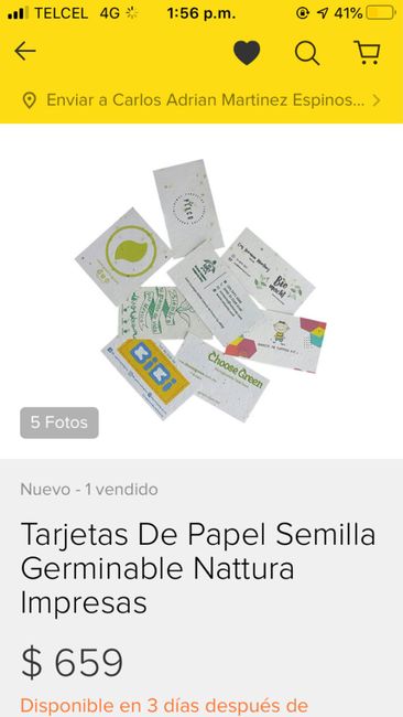 Invitaciones con papel semilla 2