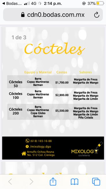 Que tipo cóctel me recomiendan de bienvenida? - 1