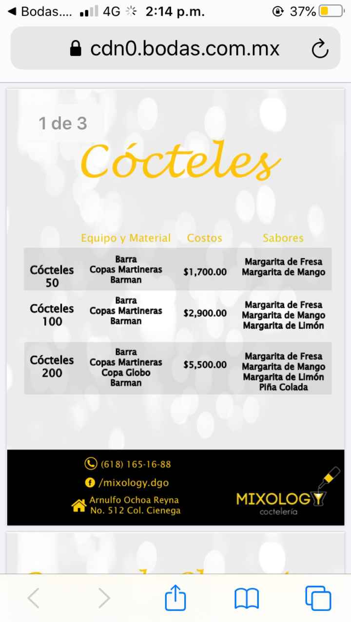 Que tipo cóctel me recomiendan de bienvenida? - 1