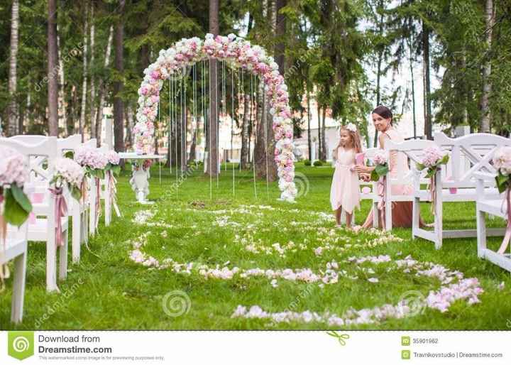 un arco pero de flores