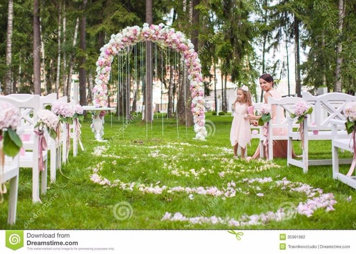 un arco pero de flores