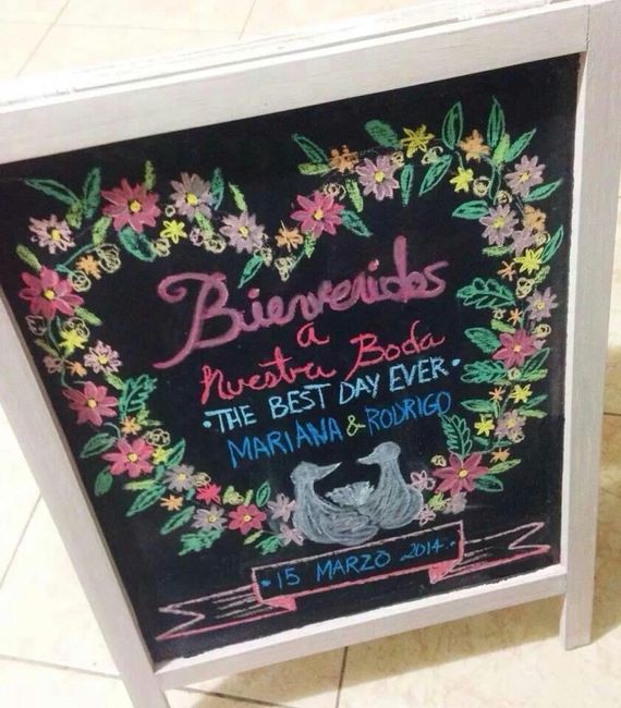 Pizarra de Bienvenida